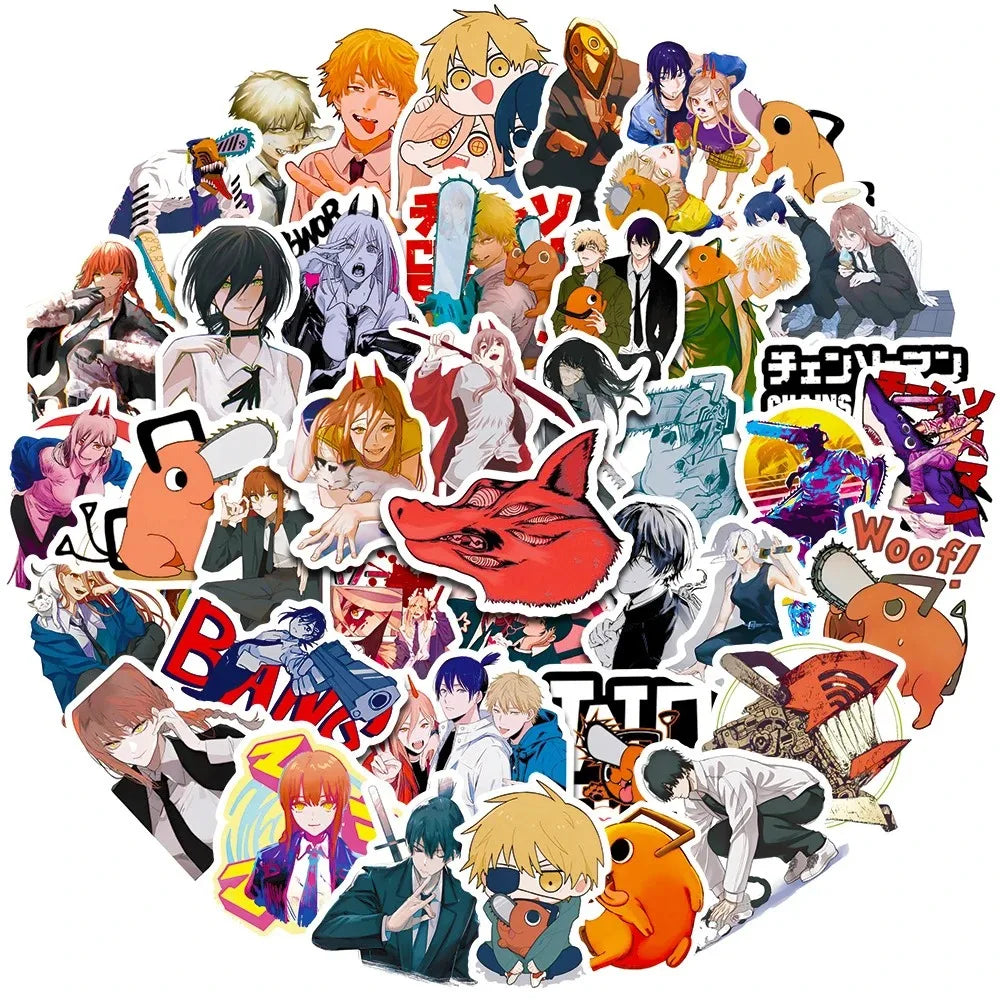 Pochita Sticker Pack – Chainsaw Man Waterproof Decals