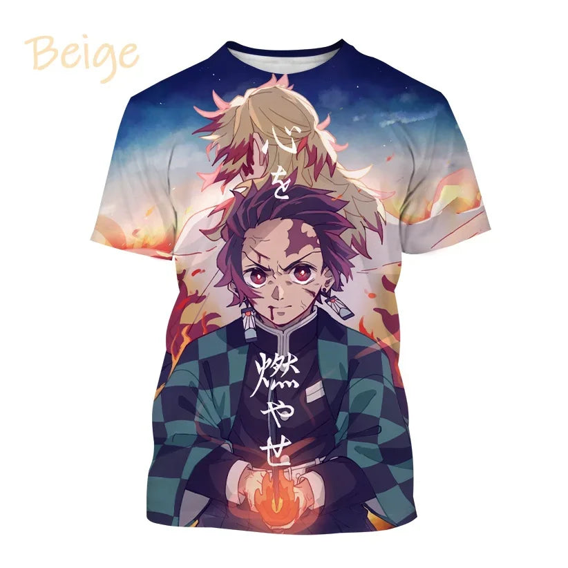 Tanjiro Kamado 3D T-Shirt – Demon Slayer Anime Tee