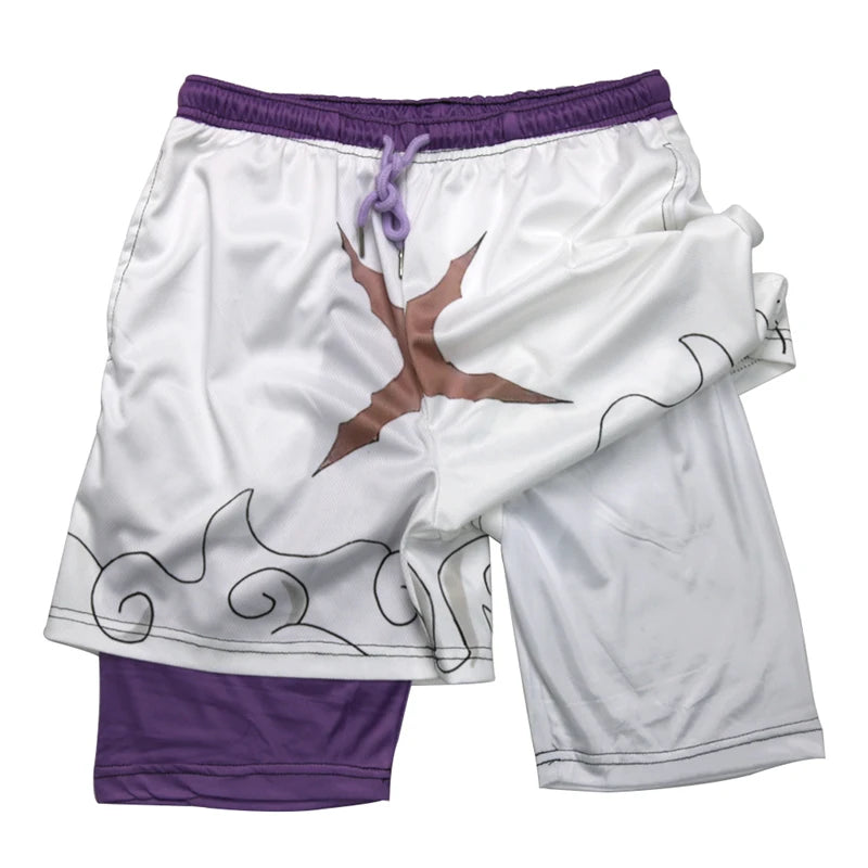 Anime 3D Print 2-in-1 Gym Shorts