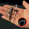 9cm Demon Slayer Katana Mini Keychains Kamado Tanjirou Hashibira Inosuke Metal Accessories Pendants Gifts Collections