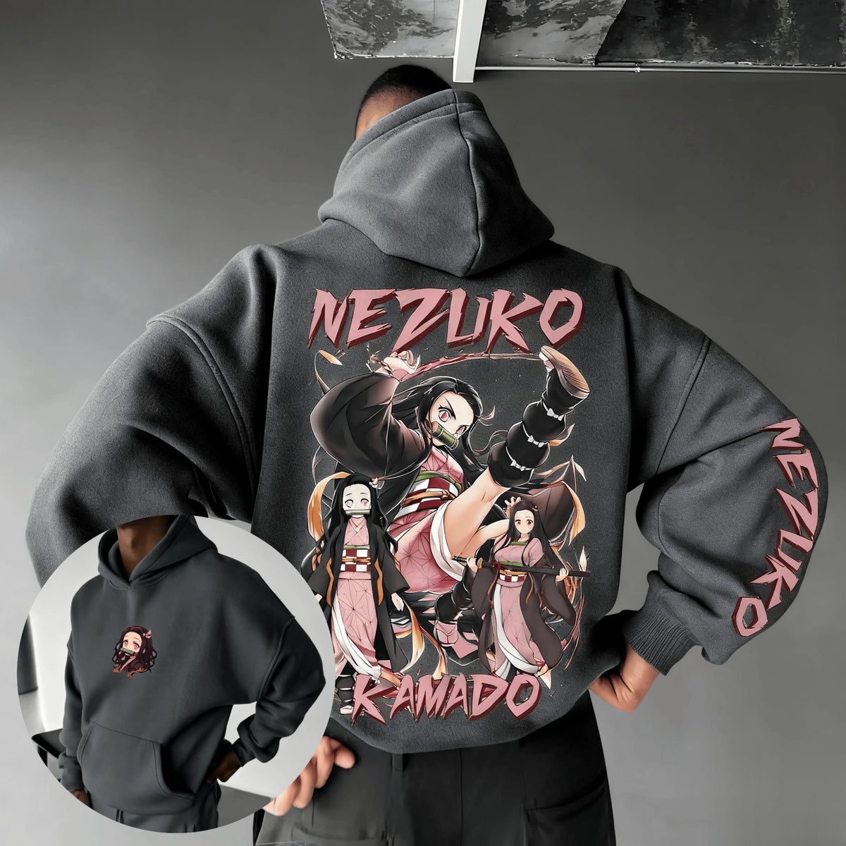 Nezuko Kamado Hoodie – Demon Slayer Unisex Anime Sweatshirt