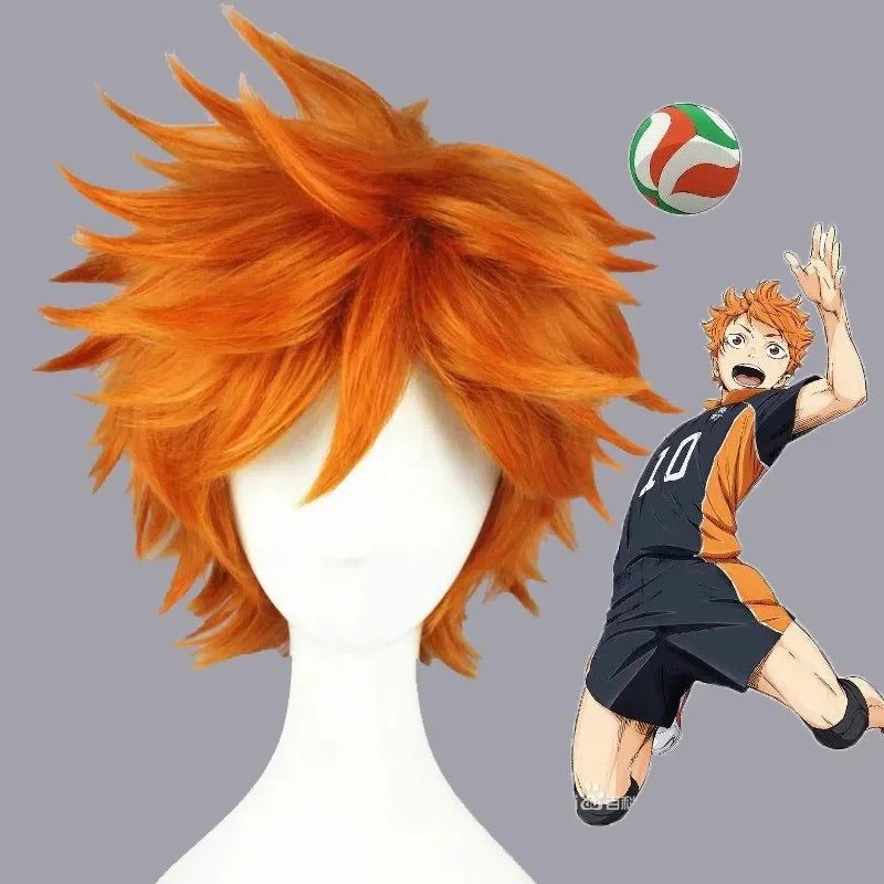 Shoyo Hinata Cosplay Wig – Haikyuu Orange Curly Wig