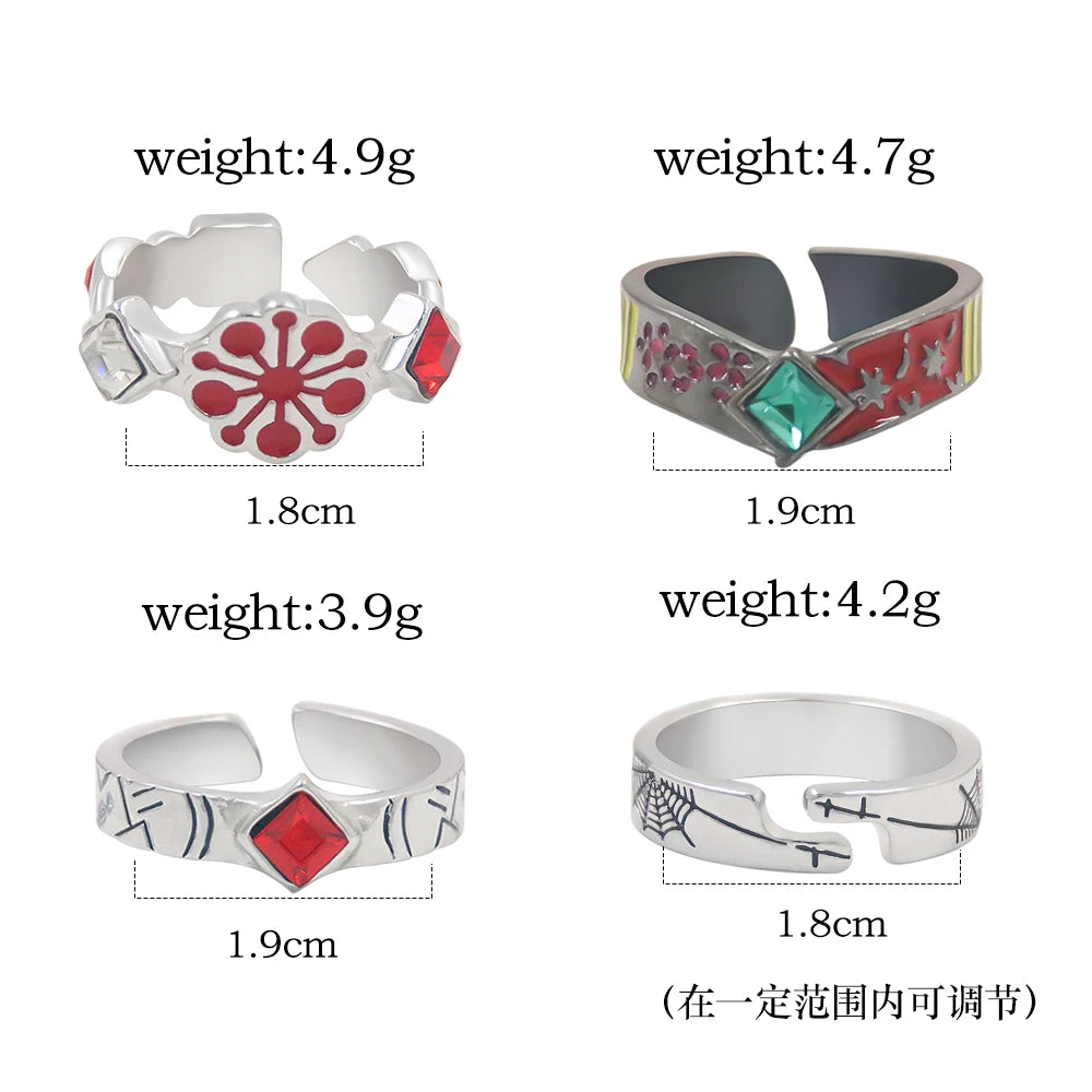 Demon Slayer Character Rings – Anime Adjustable Jewelry
