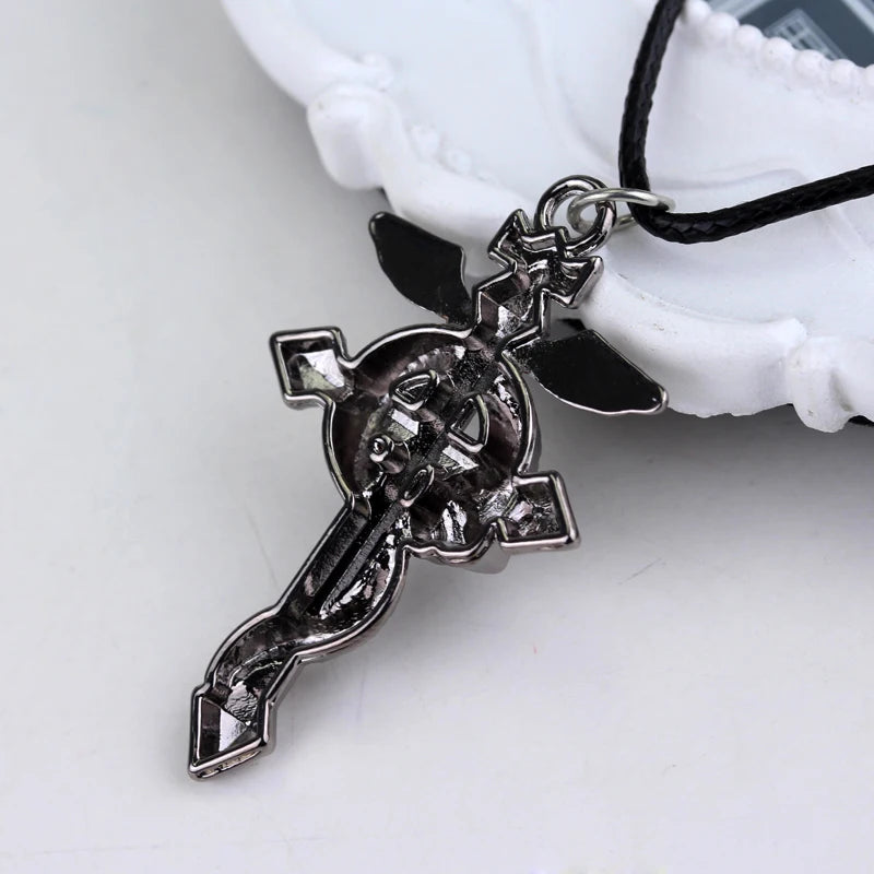 Anime Fullmetal Alchemist Metal Pendant Necklace Edward Elric Logo Necklace Cosplay Props Backpack Jewelry Accessories