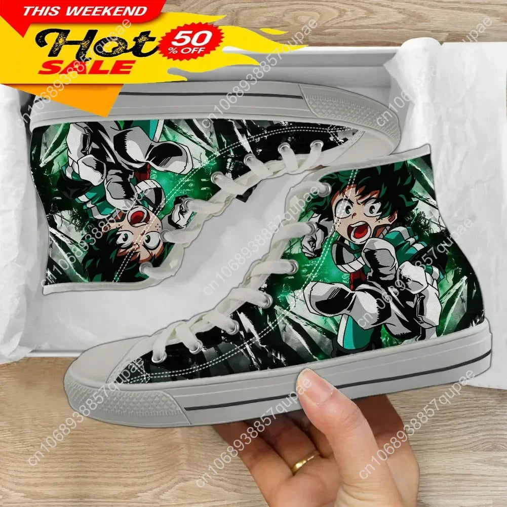 Izuku Midoriya High-Top Canvas Shoes – My Hero Academia