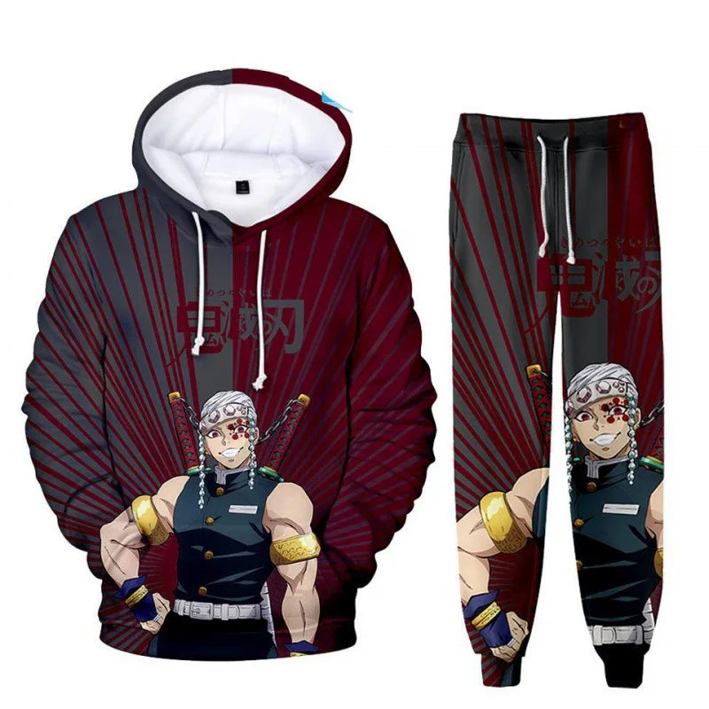 Demon Slayer Tracksuit Set – Anime Hoodie & Pants