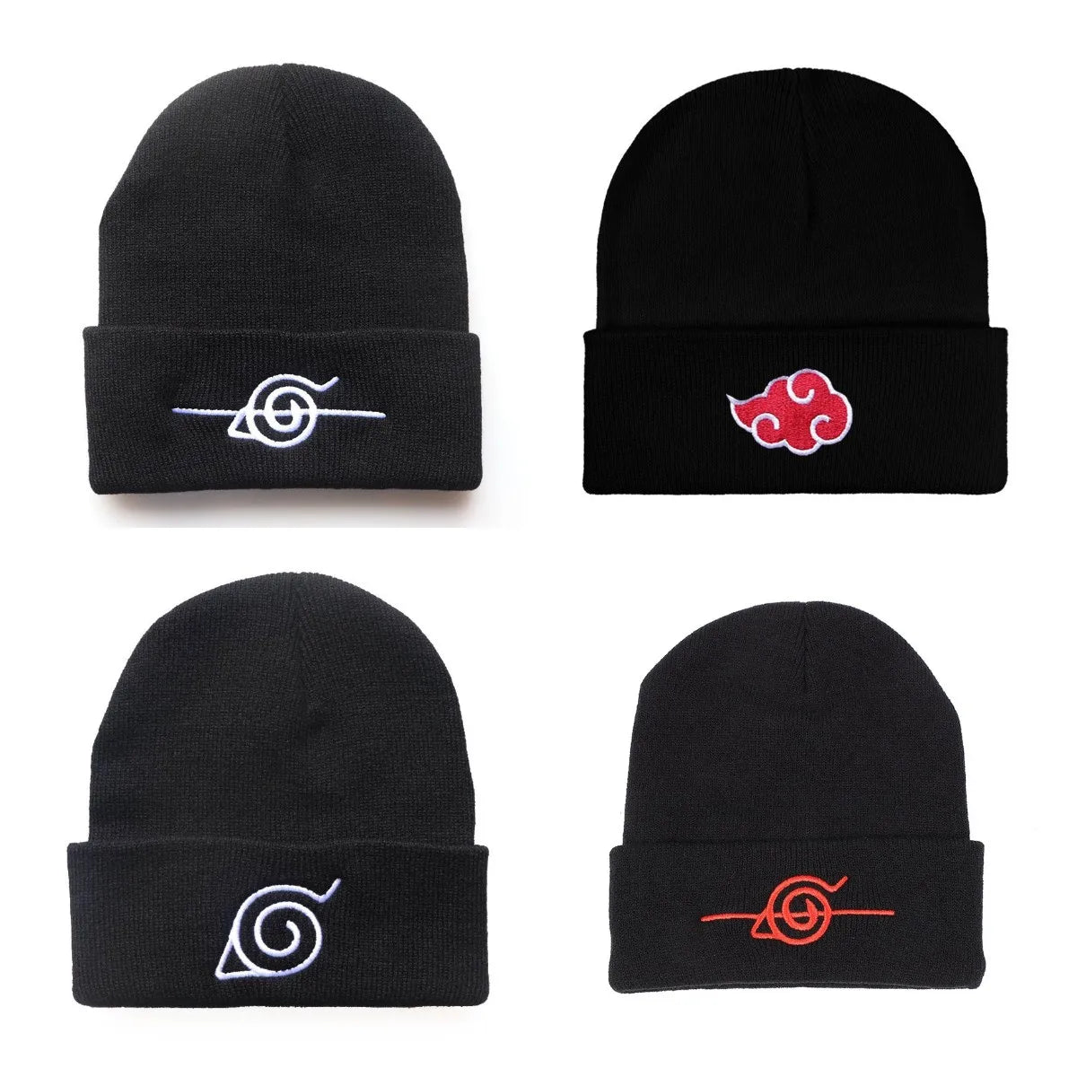 Akatsuki Red Cloud Beanie – Naruto Anime Knit Hat