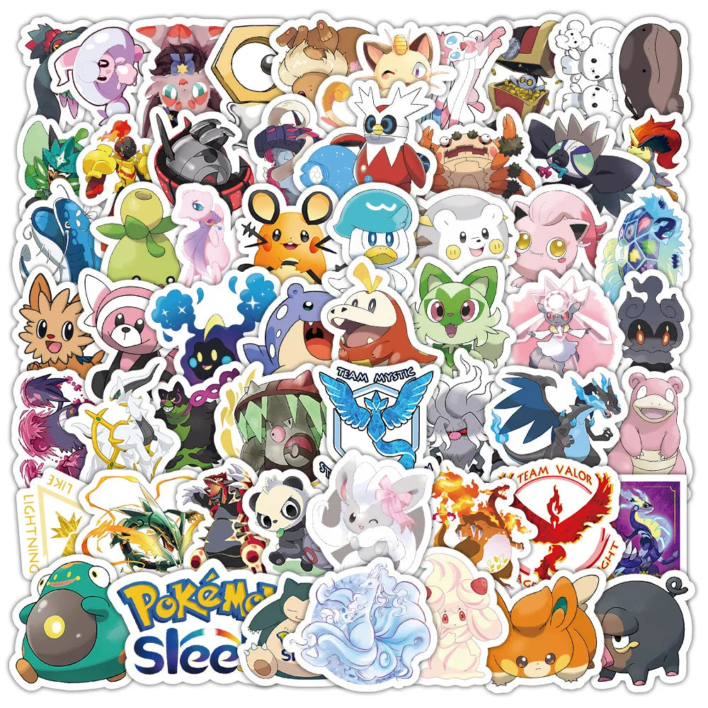 Kawaii Pokémon Sticker Pack – Waterproof Anime Decals
