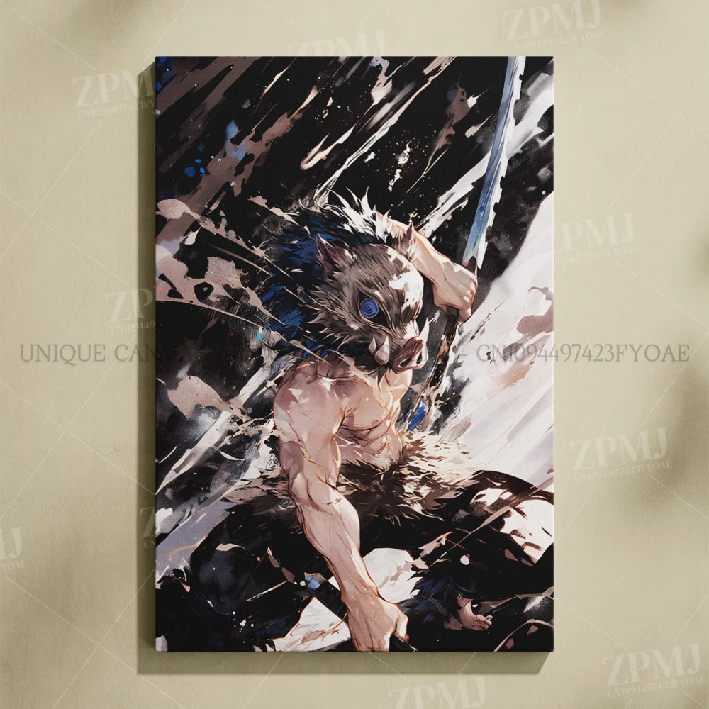 Demon Slayer Poster Art – Anime Canvas Wall Print