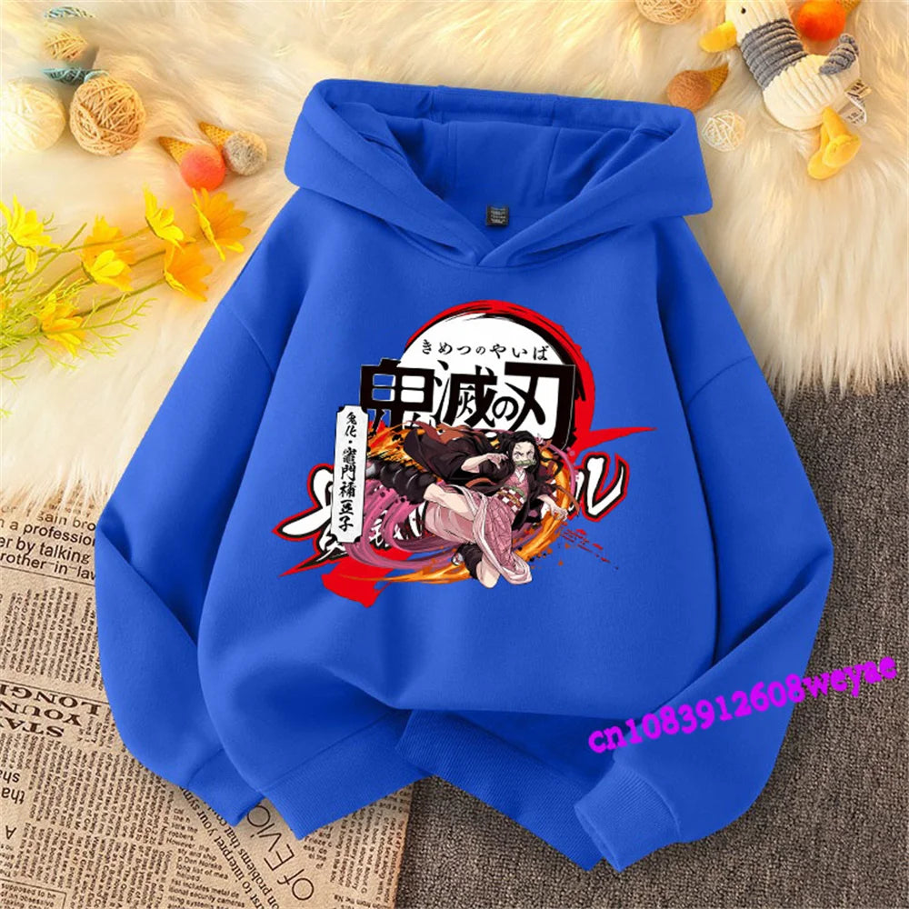 Demon Slayer Kids Hoodie – Anime Print Sweatshirt