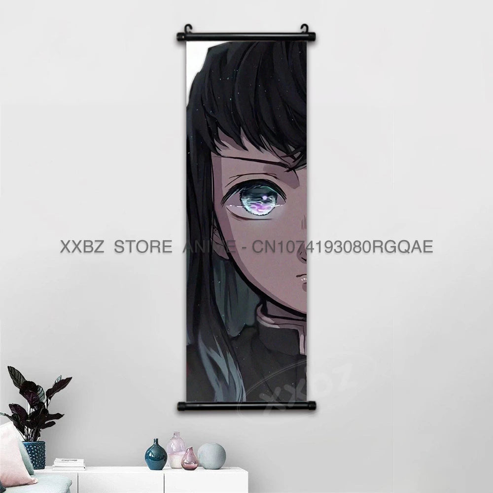Shinobu Kocho Scroll Poster – Demon Slayer Canvas Wall Art
