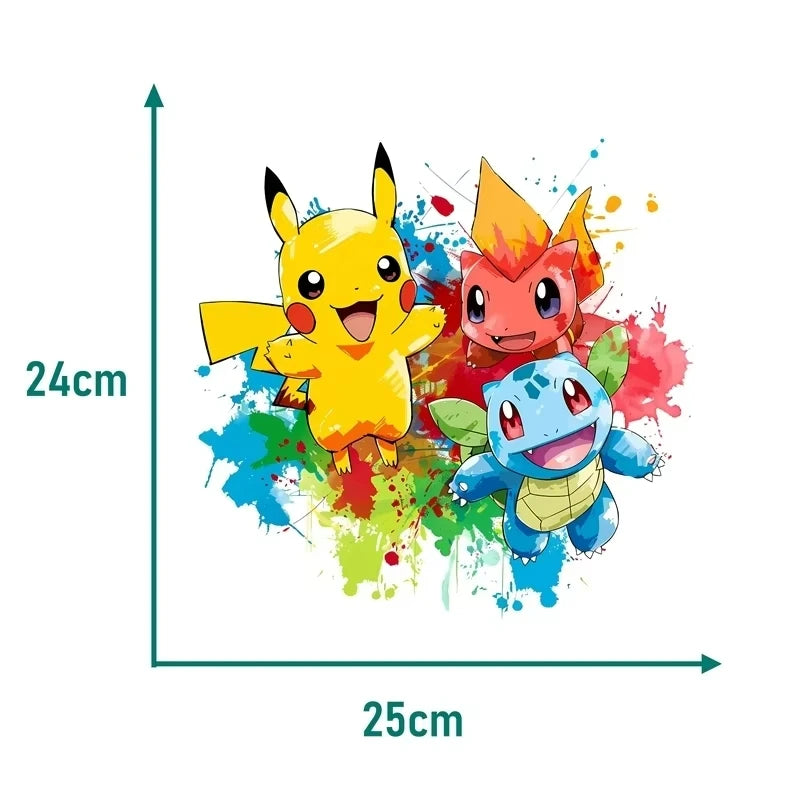 Pikachu Iron-On Patches – 2pcs Pokémon Clothing Patches
