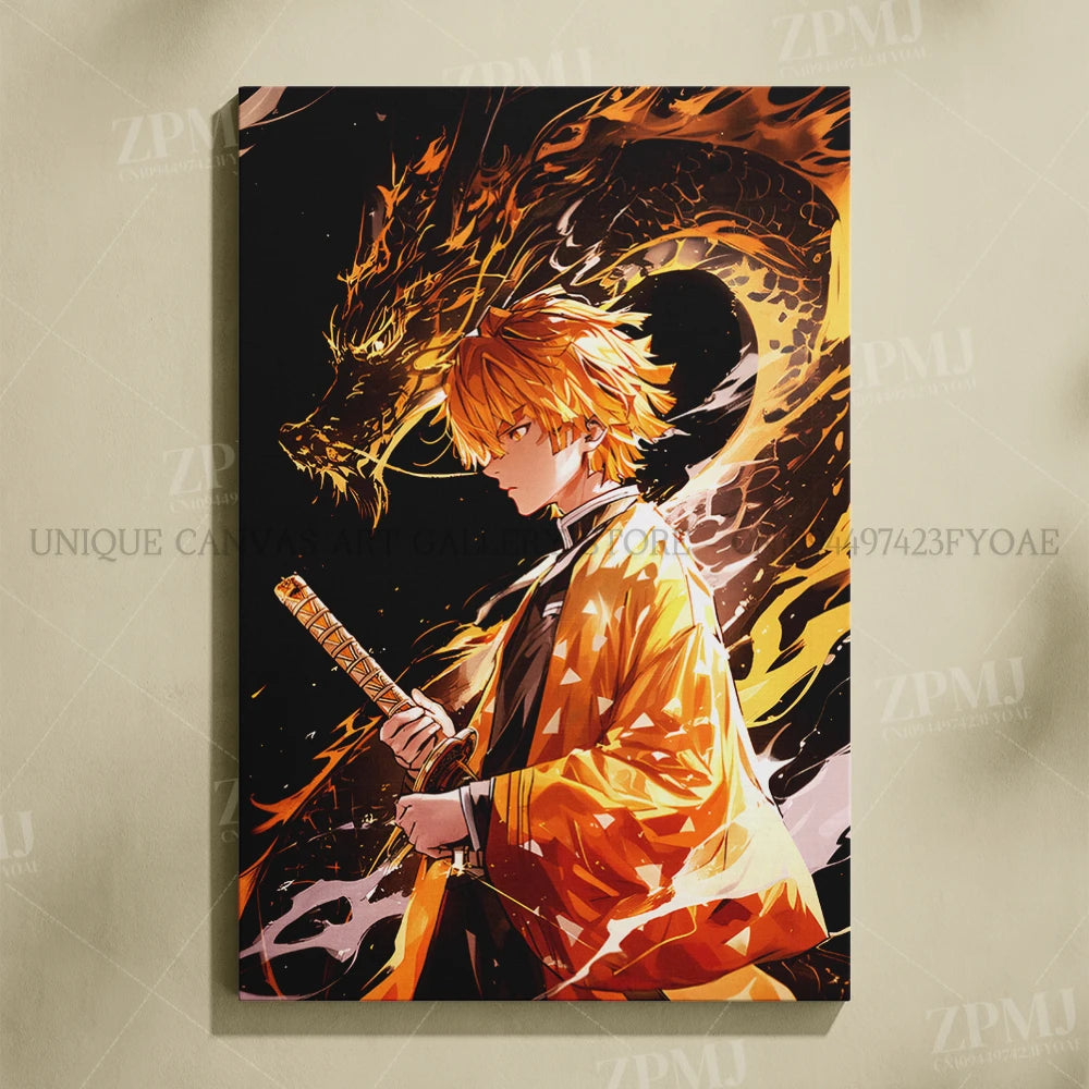 Demon Slayer Poster Art – Anime Canvas Wall Print