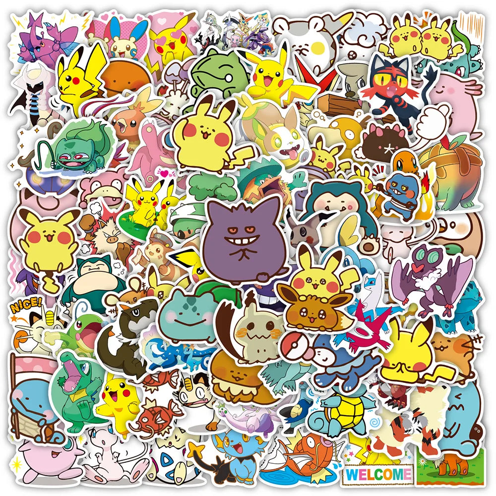 Pikachu Pokémon Decal Pack – Waterproof Stickers