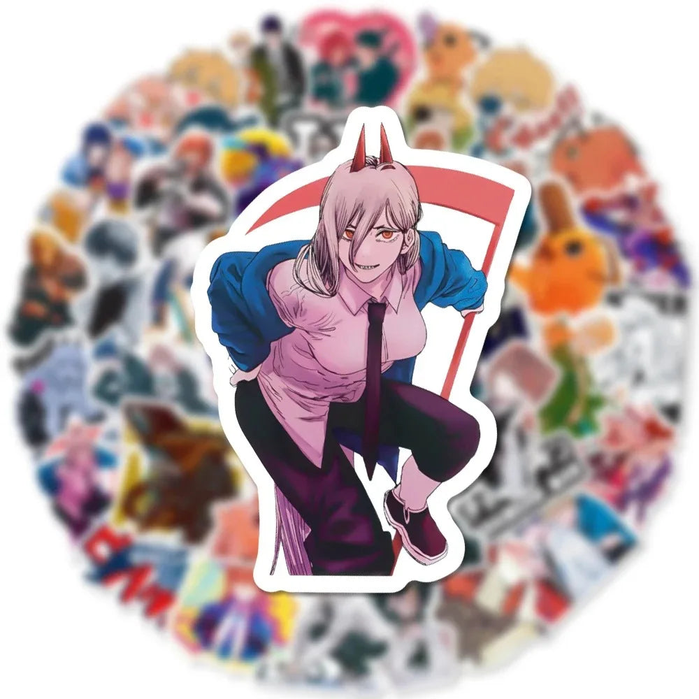 Pochita Sticker Pack – Chainsaw Man Waterproof Decals
