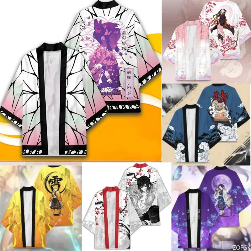 Anime 3D Print Half-Sleeve Cardigan – Cosplay Top