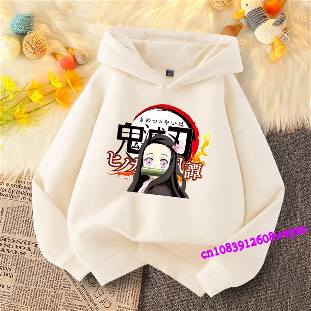 Demon Slayer Kids Hoodie – Anime Print Sweatshirt