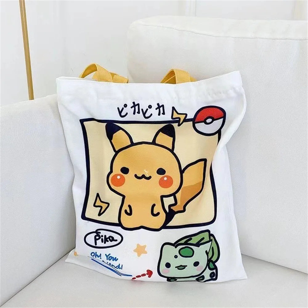 Sanrio Canvas Tote Bag – Kawaii Anime Shoulder Bag