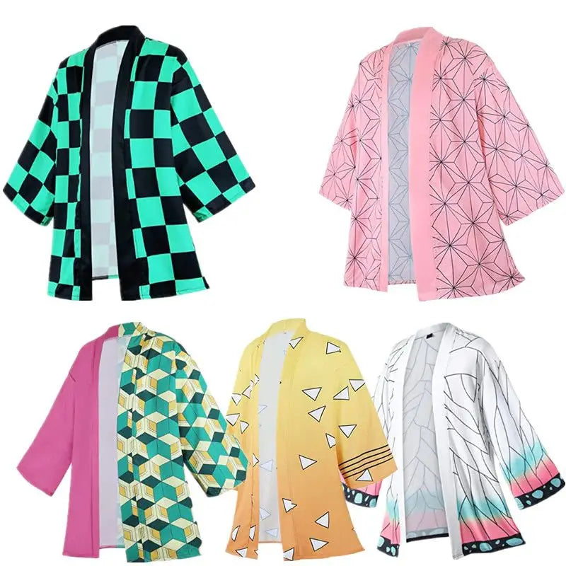 Tanjiro & Nezuko Haori Kimono – Demon Slayer Summer Cardigan