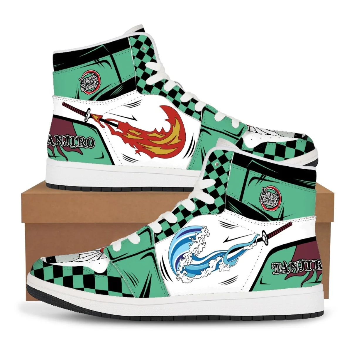 Demon Slayer Basketball Sneakers – Tanjiro & Nezuko Shoes