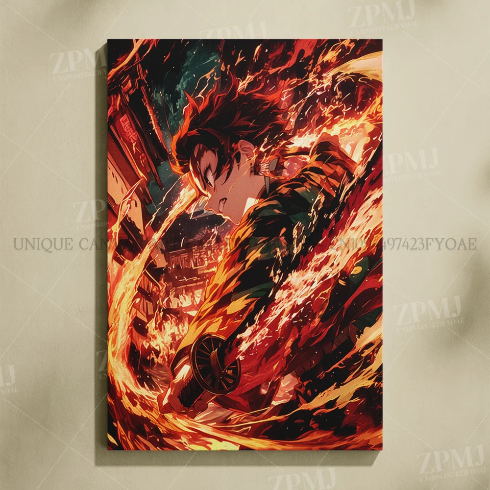 Demon Slayer Poster Art – Anime Canvas Wall Print