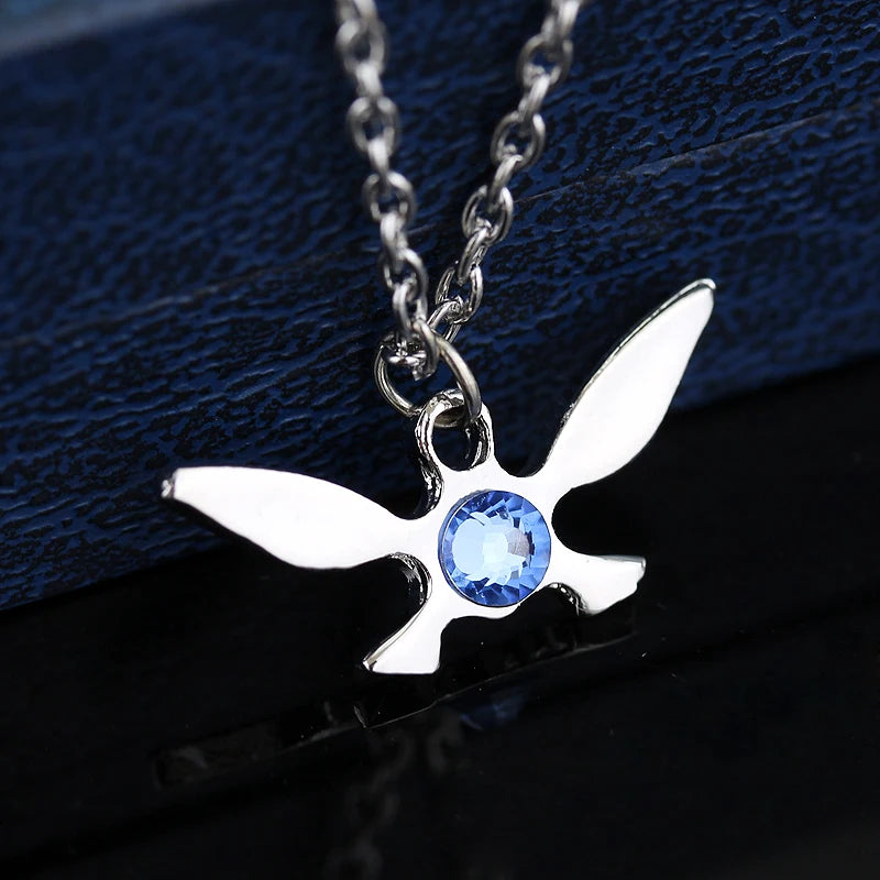Silver Butterfly Crystal Necklace – Cosplay Jewelry