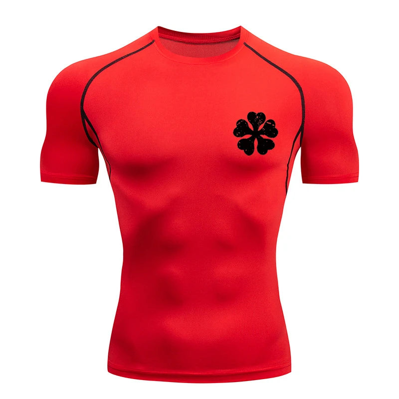 Bull Print Compression Gym Shirt – Quick Dry