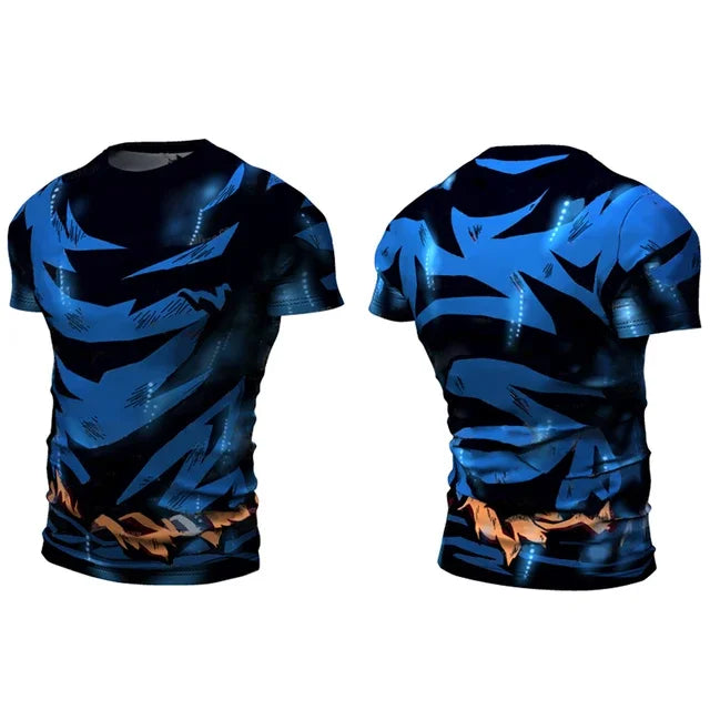 Anime Cosplay Print Gym T-Shirt