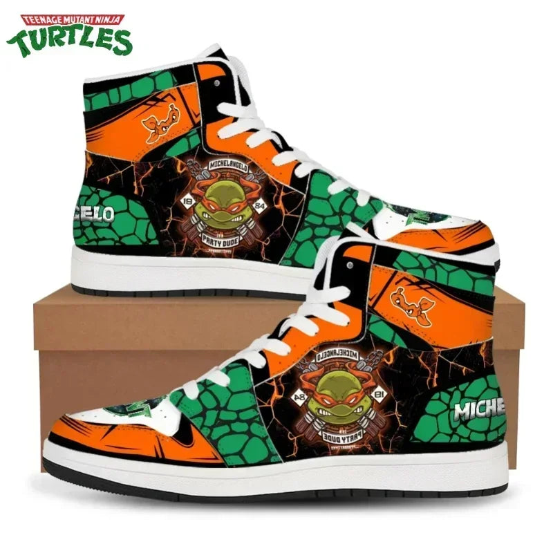 TMNT High-Top Sneakers – Ninja Turtles Anime Shoes