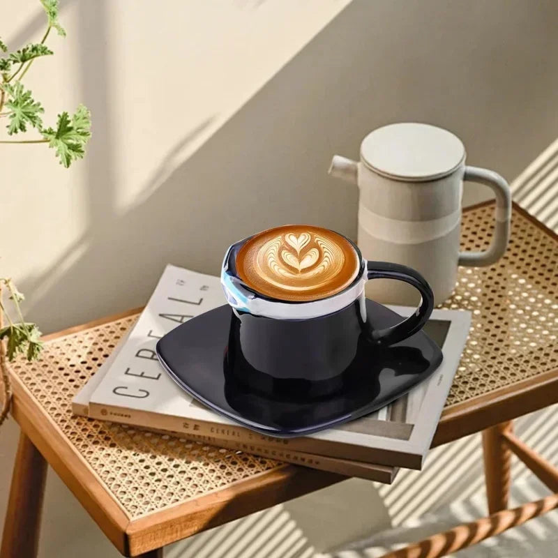 Upside-Down Hat Mug & Saucer – Creative Coffee Cup