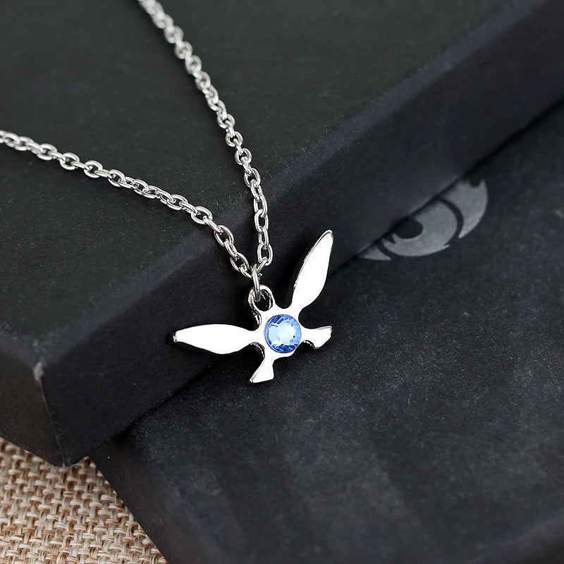 Silver Butterfly Crystal Necklace – Cosplay Jewelry