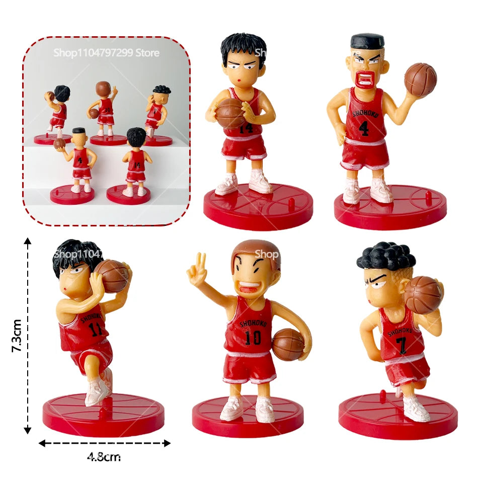 Slam Dunk Basketball Team Figures – 5pcs Set