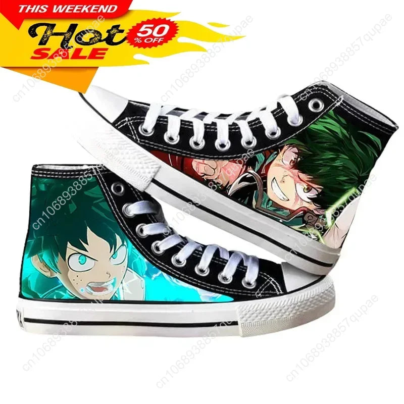 Izuku Midoriya High-Top Canvas Shoes – My Hero Academia