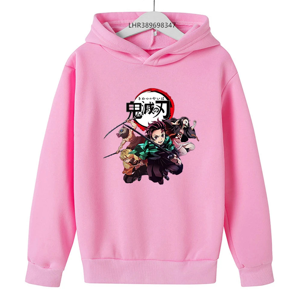 Demon Slayer Kids Hoodie – Anime Print Coat