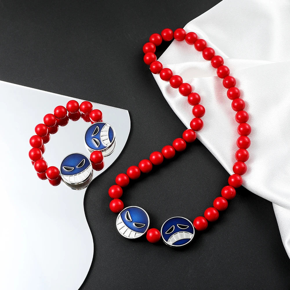Portgas D. Ace Red Beads Necklace – One Piece Cosplay