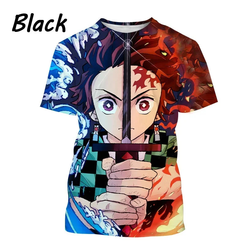 Tanjiro Kamado 3D T-Shirt – Demon Slayer Anime Tee