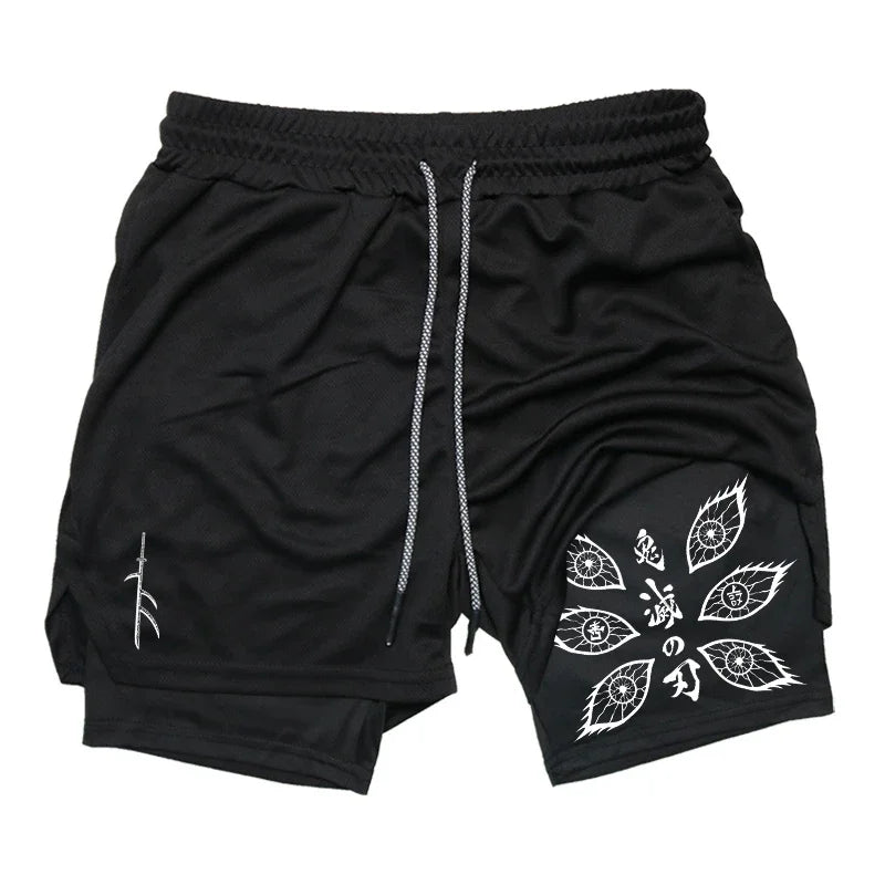Muzan Kibutsuji 2-in-1 Gym Shorts – Demon Slayer
