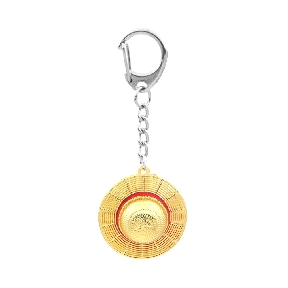 Straw Hat Keychain – One Piece Luffy Metal Pendant