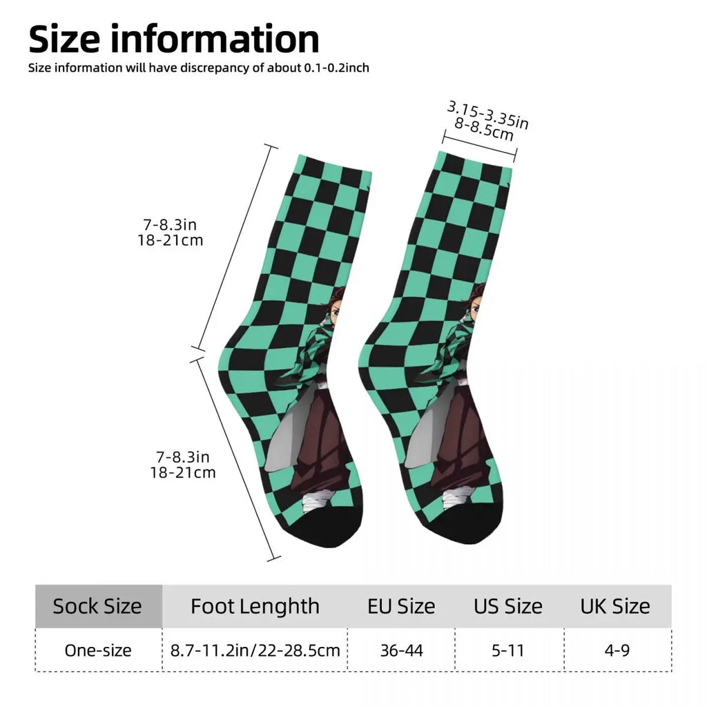 Demon Slayer Anime Crew Socks – Retro Pattern