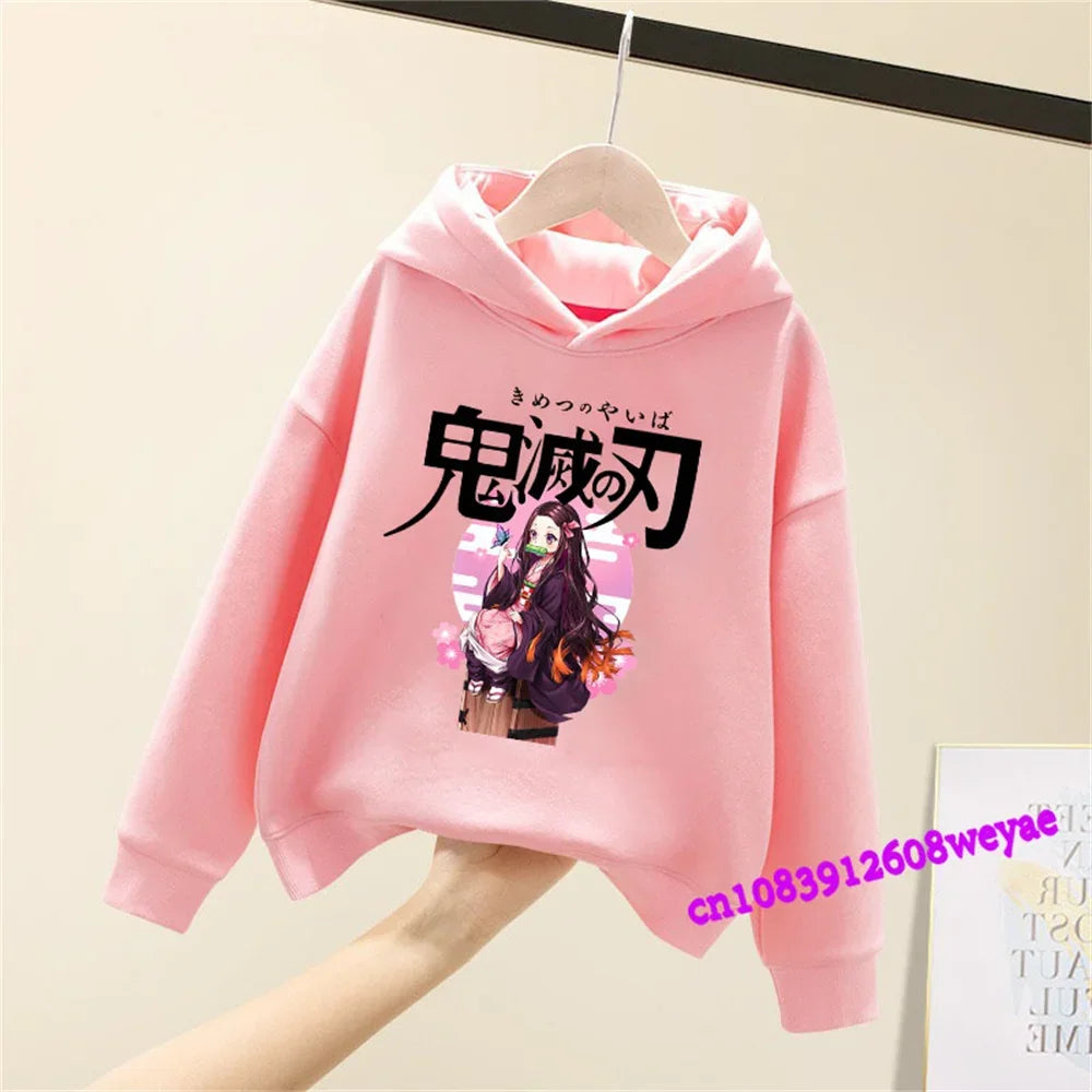 Demon Slayer Kids Hoodie – Anime Print Sweatshirt
