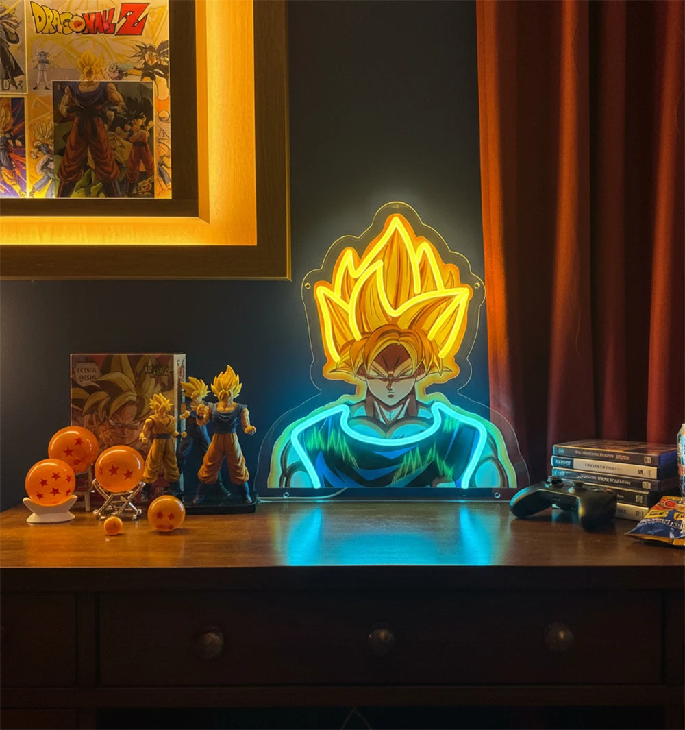 Pokémon & Dragon Ball Neon LED Light – Anime Wall Art
