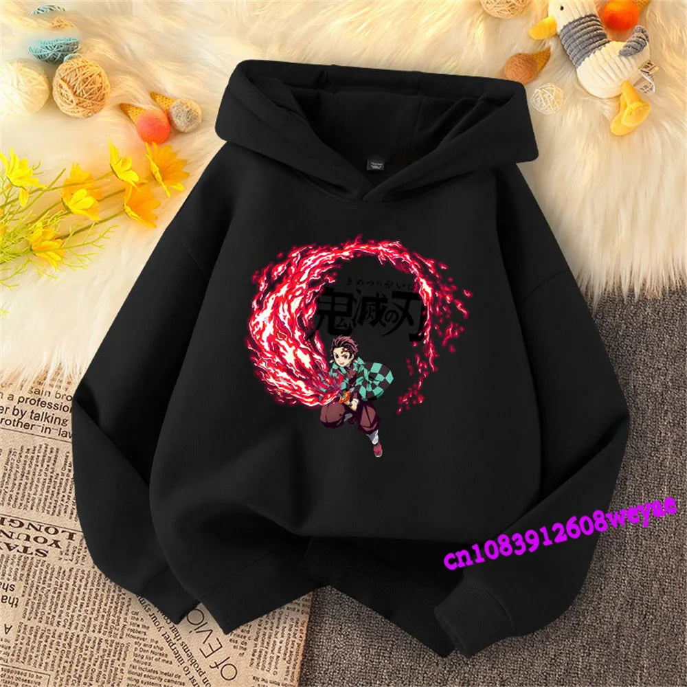 Demon Slayer Kids Hoodie – Anime Print Sweatshirt