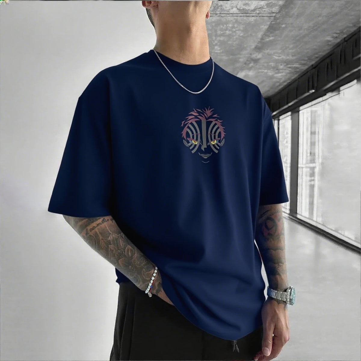 Akaza Oversized T-Shirt – Demon Slayer Anime Tee