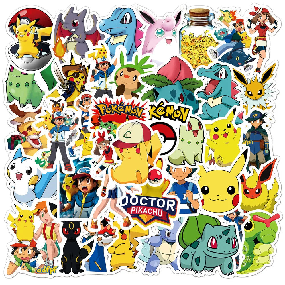 Pikachu Pokémon Decal Pack – Waterproof Stickers