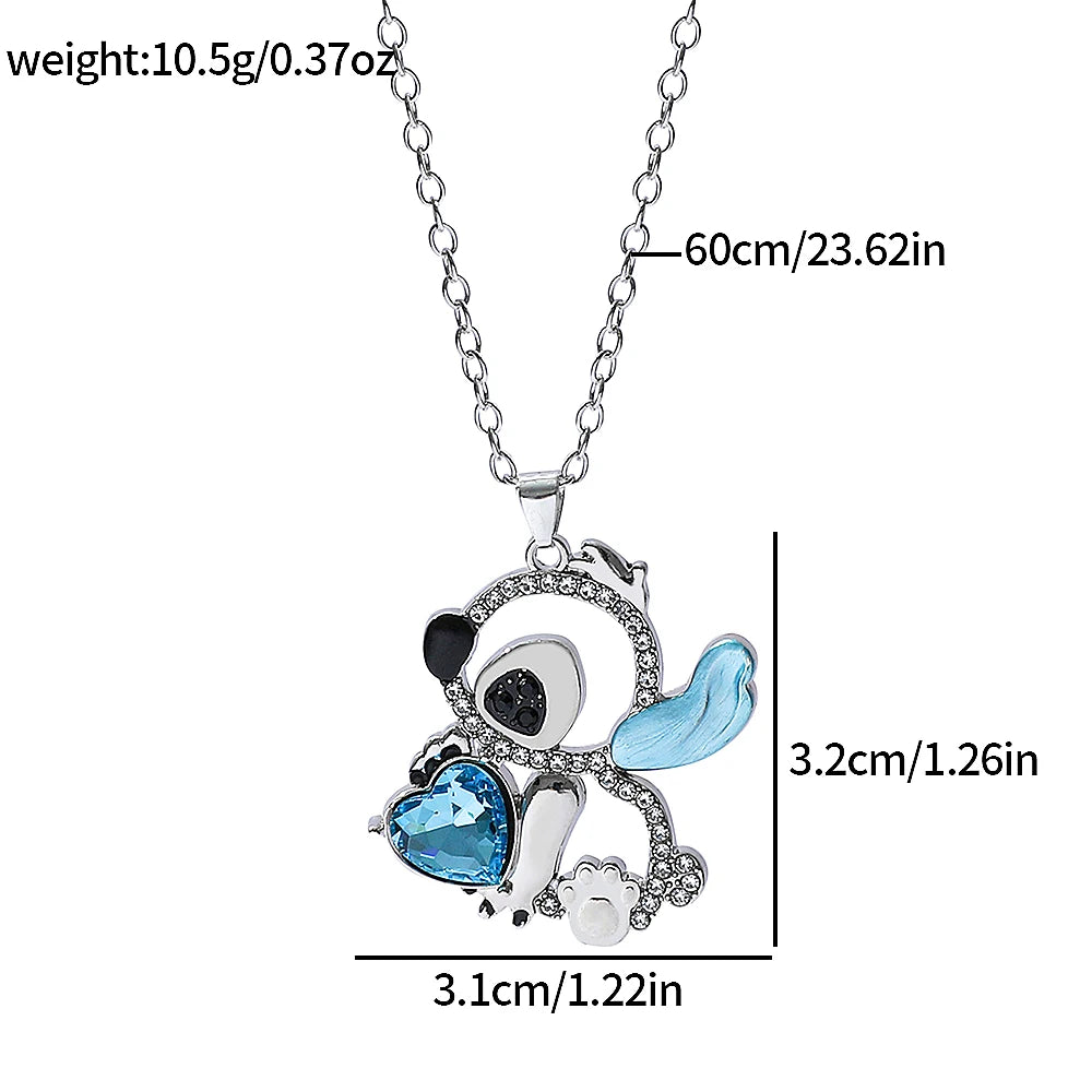 Stitch Heart Rhinestone Necklace – Lilo & Stitch