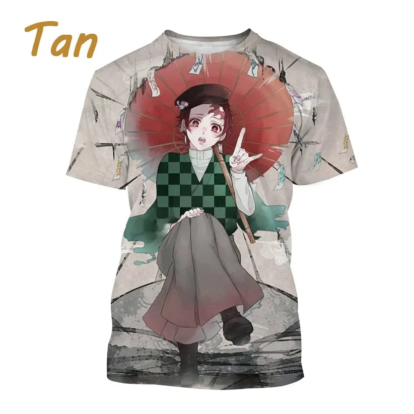 Tanjiro Kamado 3D T-Shirt – Demon Slayer Anime Tee