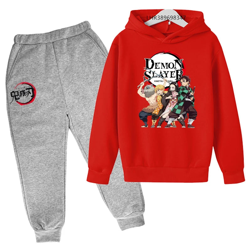 Anime Ninja Kids Hoodie & Pants Set