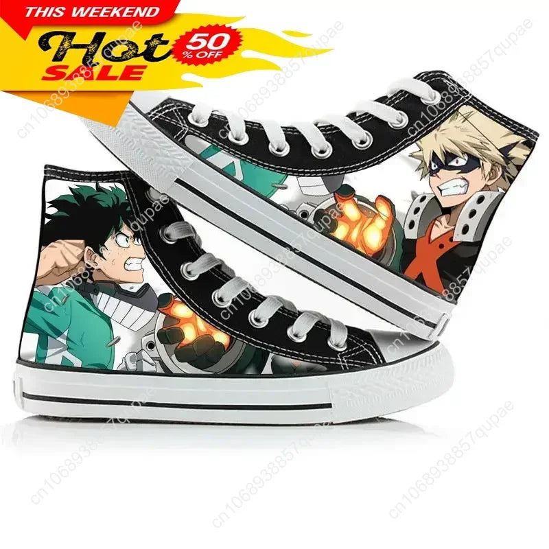 Izuku Midoriya High-Top Canvas Shoes – My Hero Academia