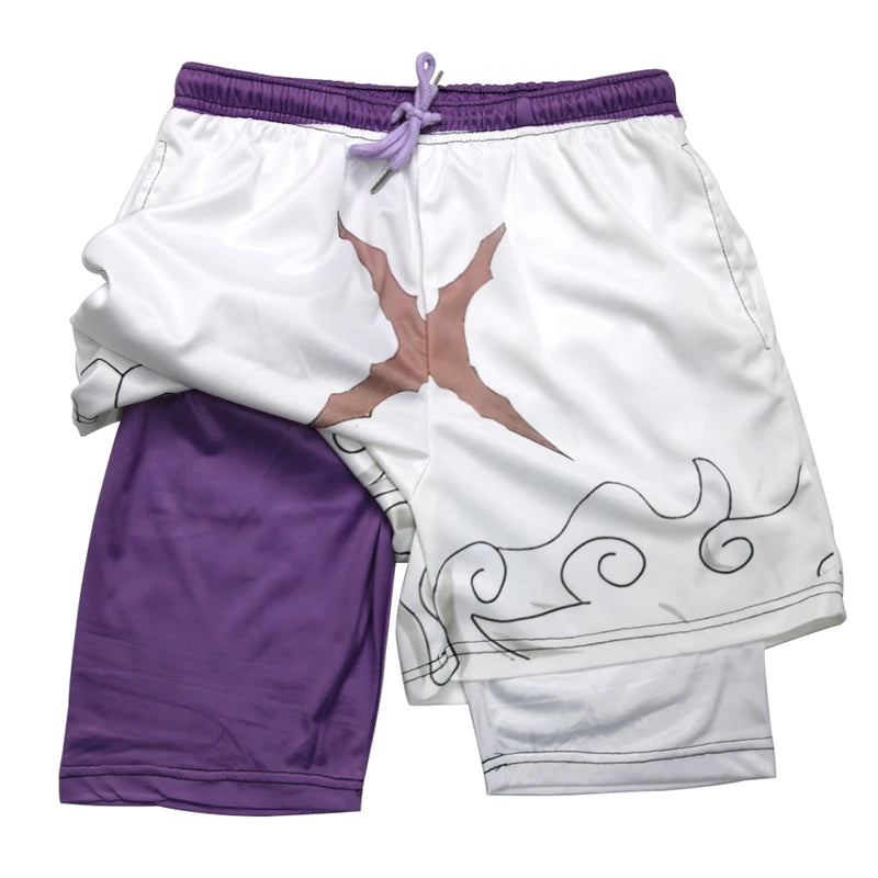 Anime 3D Print 2-in-1 Gym Shorts