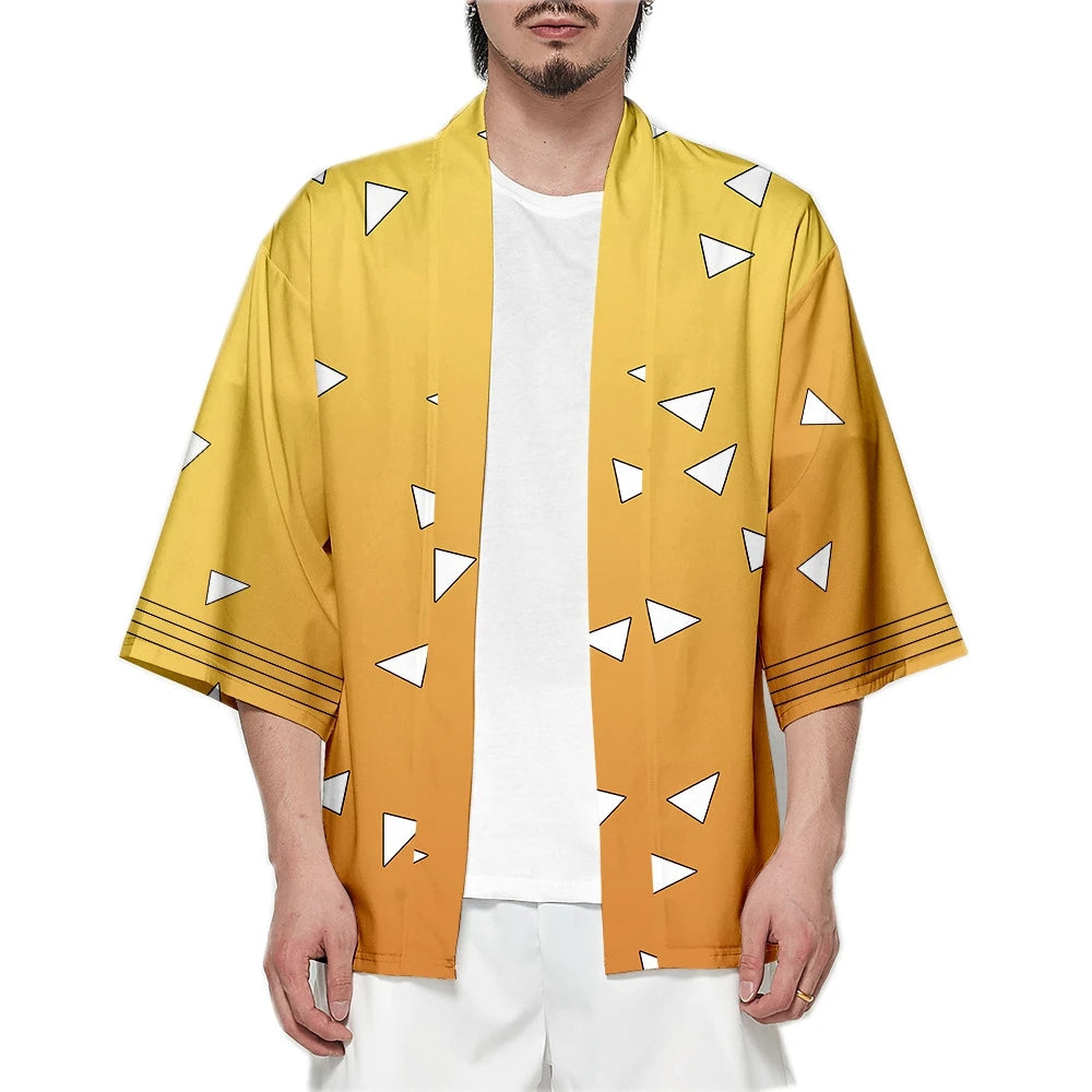Tanjiro & Nezuko Haori Kimono – Demon Slayer Summer Cardigan